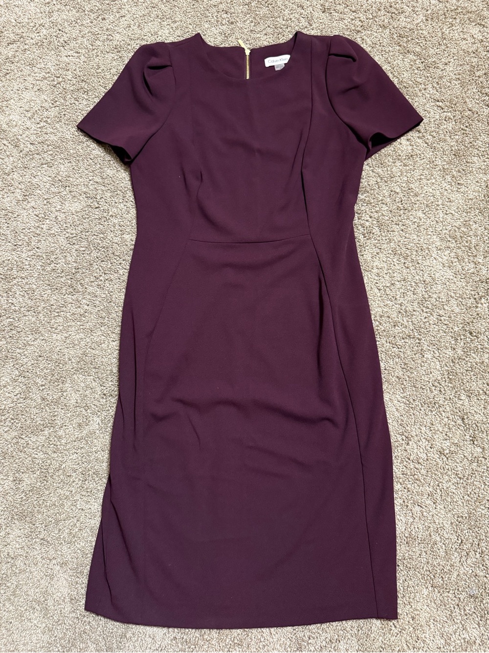 Calvin Klein Plum Midi Sheath Dress